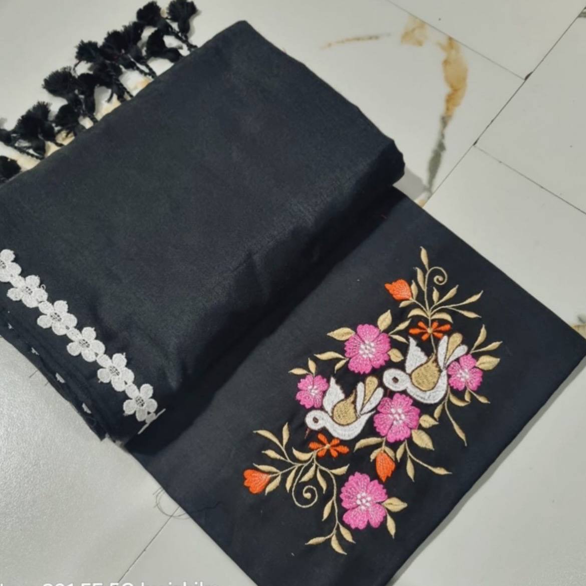 THE BLACK BENGALI HANDLOOM SAREE