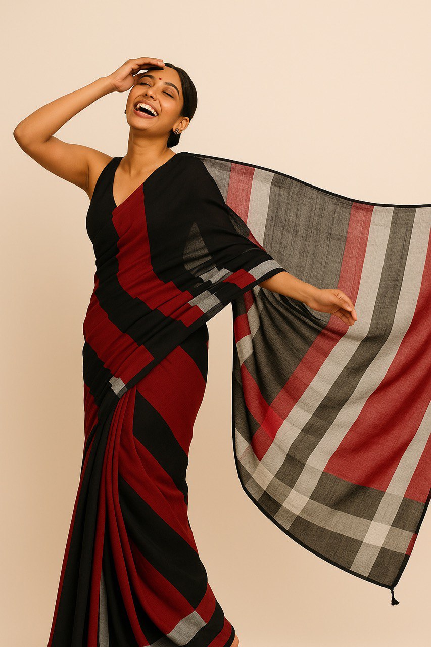 Sico Striped Khadi Saree