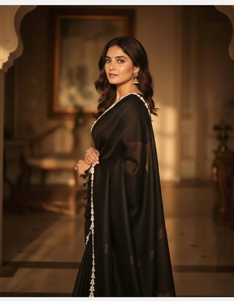 THE BLACK BENGALI HANDLOOM SAREE